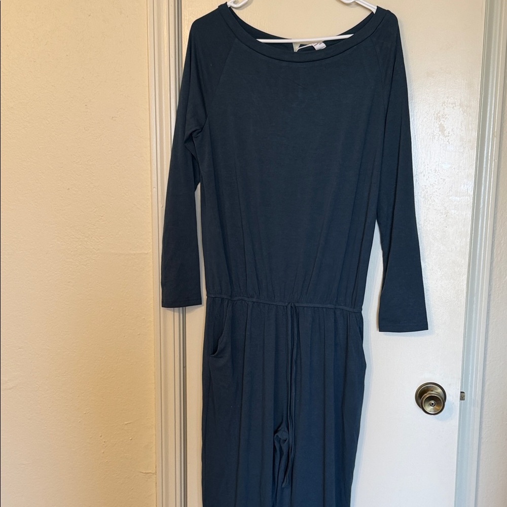 Long Sleeve teal one-piece jumpsuit- NWT